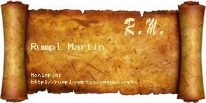 Rumpl Martin névjegykártya