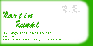 martin rumpl business card